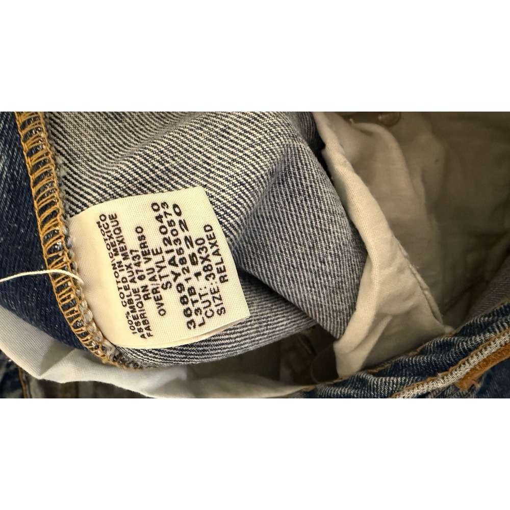 ralph lauren RL Medium Wash Blue Jeans True Size 36x30 Baggy Fit Denim Pants - Picture 3 of 13